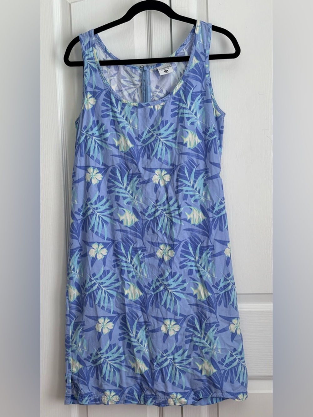 Columbia Women's Dress( shift) Light Blue & White Floral Top, size medium